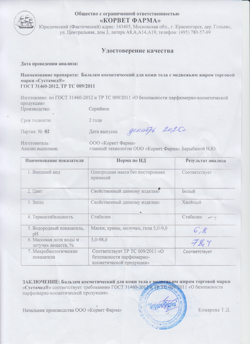 Паспорт №12202502